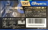 Compact Cassette TDK CDing Metal 54 "CDM-54K" Type IV Metal 1997 Japan