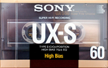 Compact Cassette Sony UX-S 60 Type II Chrome 1988 USA