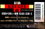 Compact Cassette AXIA Black Slim II 46 "BLACK2 S 46" Type II Chrome 1991 Japan