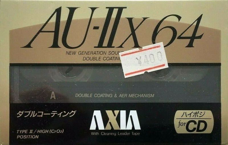 Compact Cassette AXIA AU-IIx 64 "AU-2X 64" Type II Chrome 1991 Japan