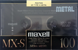 Compact Cassette Maxell MX-S 100 Type IV Metal 1990 USA