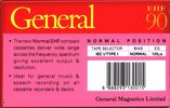 Compact Cassette General EHF 90 Type I Normal 1994 Europe