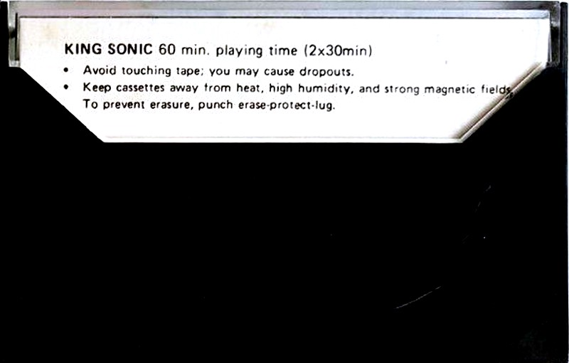 Compact Cassette King Sonic 60 Type I Normal 1980 Hong Kong