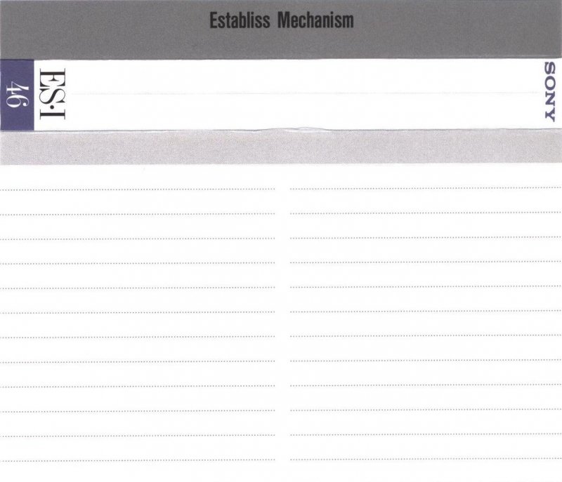 Compact Cassette Sony ES-I 46 "ESM1 46" Type I Normal 1991 Japan