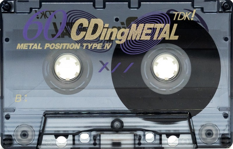Compact Cassette TDK CDing Metal 60 "CDM-60G" Type IV Metal 1996 Japan