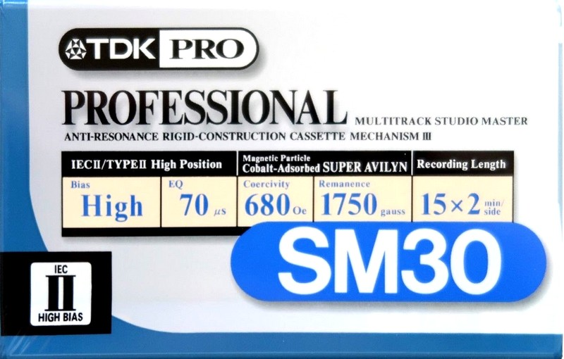 Compact Cassette TDK PRO SM 30 Type II Chrome 1997 Thailand