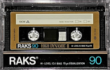 Compact Cassette RAKS High Dynamic II 90 Type II Chrome 1978 Europe