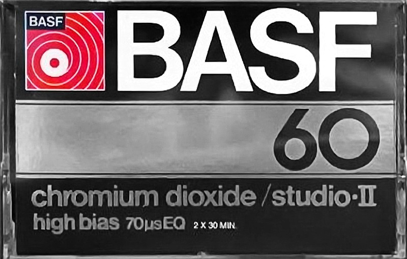 Compact Cassette BASF Studio II 60 Type II Chrome 1979 USA
