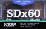 Compact Cassette KEEP SDX 60 Type I Normal 1986 Japan