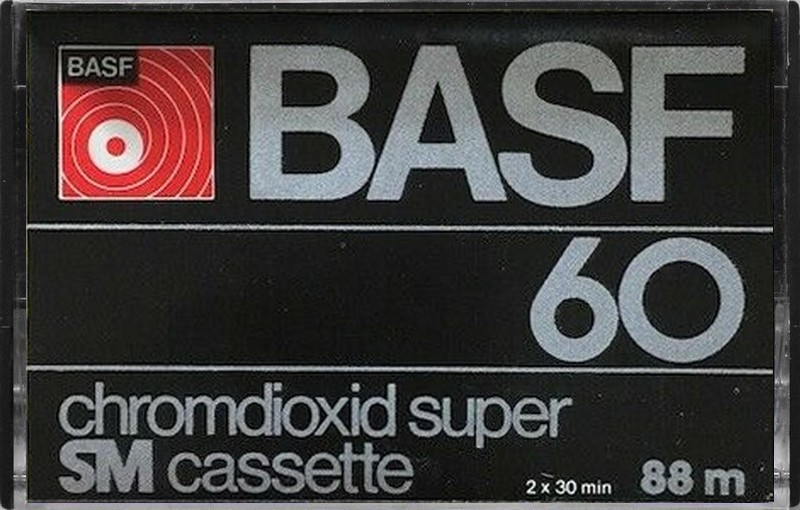 Compact Cassette BASF Chromdioxid Super 60 Type II Chrome 1977 Europe