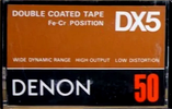 Compact Cassette Denon DX5 50 Type III Ferro Chrome 1978 Japan