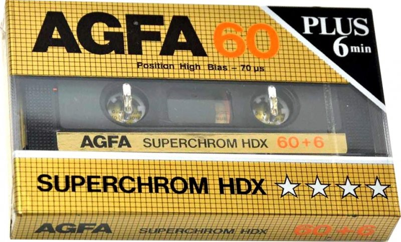 Compact Cassette AGFA Superchrom HDX 60+6 Type II Chrome 1985 Europe