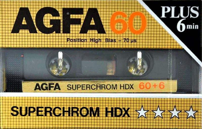 Compact Cassette AGFA Superchrom HDX 60+6 Type II Chrome 1985 Europe