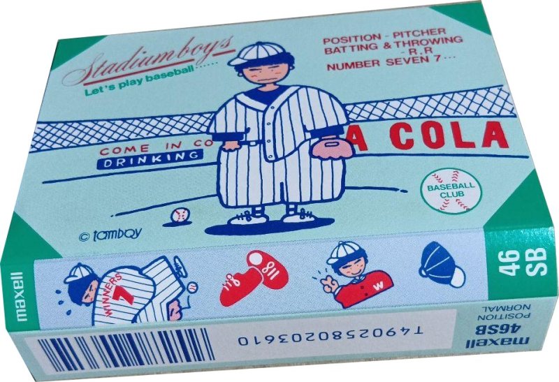 Compact Cassette Maxell Character Cassette 46 "Tamboy 46SB Stadium boys" Type I Normal 1986 Japan