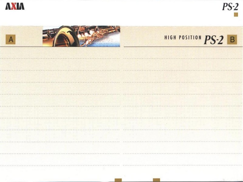 Compact Cassette AXIA PS-II / PS-2 70 "PS2H 70" Type II Chrome 1996 Japan