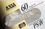 Compact Cassette AXIA PS-IV 60 "PS-4 B 60" Type IV Metal 1991 Japan