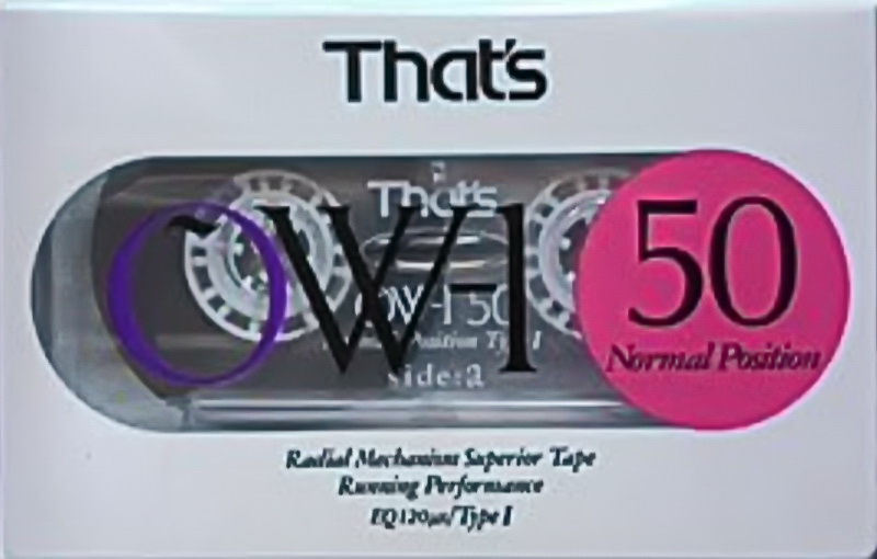 Compact Cassette Thats OW-1 50 Type I Normal 1991 Japan