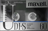 Compact Cassette Maxell UDI-S 60 Type I Normal 1988 Japan