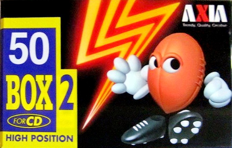 Compact Cassette AXIA Box 2 50 "BOX2B 50" Type II Chrome 1996 Japan