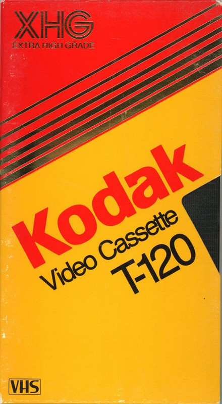 VHS, Video Home System Kodak XHG 120 "XGT-120" Type I Normal USA