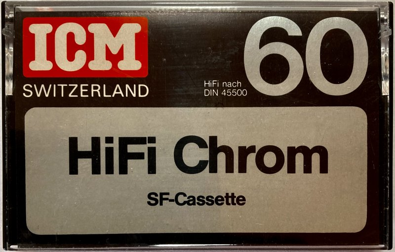 Compact Cassette ICM HIFI Chrom 60 "SF-Cassette" Type II Chrome 1981 Europe