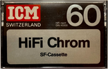 Compact Cassette ICM HIFI Chrom 60 "SF-Cassette" Type II Chrome 1981 Europe