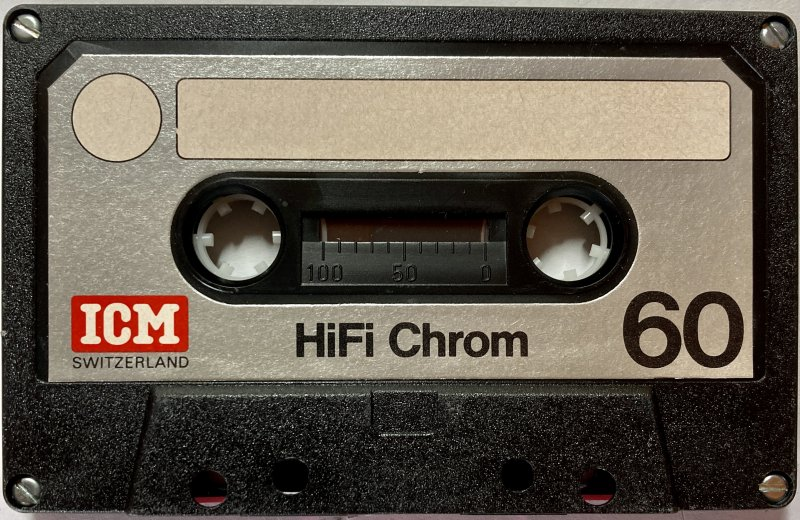 Compact Cassette ICM HIFI Chrom 60 "SF-Cassette" Type II Chrome 1981 Europe