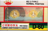 Compact Cassette Corona 60 Type I Normal Hong Kong
