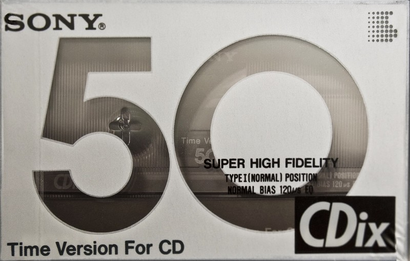 Compact Cassette Sony CDix 50 "CDIX 50" Type I Normal 1989 Japan