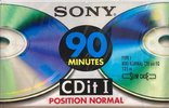 Compact Cassette Sony CDit I 90 Type I Normal 1992 North America