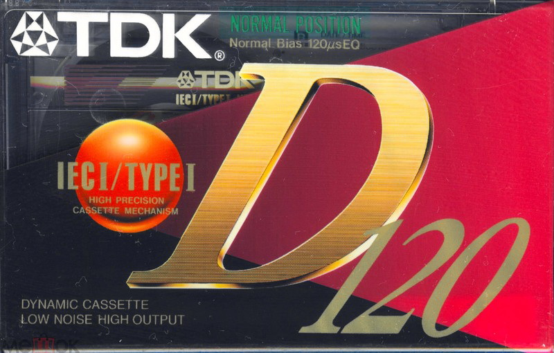Compact Cassette TDK D 120 "D-120EA" Type I Normal 1995 Europe