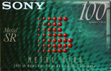 Compact Cassette Sony Metal SR 100 Type IV Metal 1996 North America