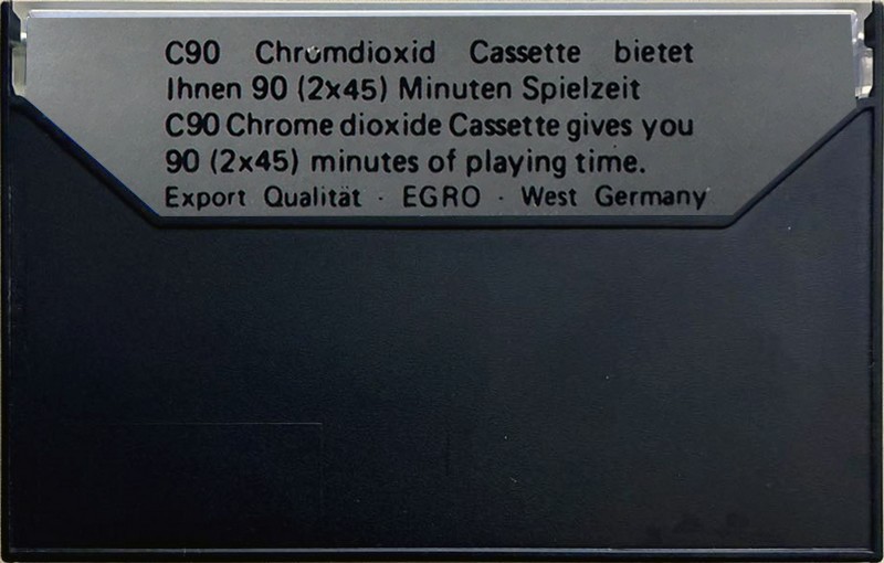 Compact Cassette Egro 90 Type II Chrome 1980 Europe