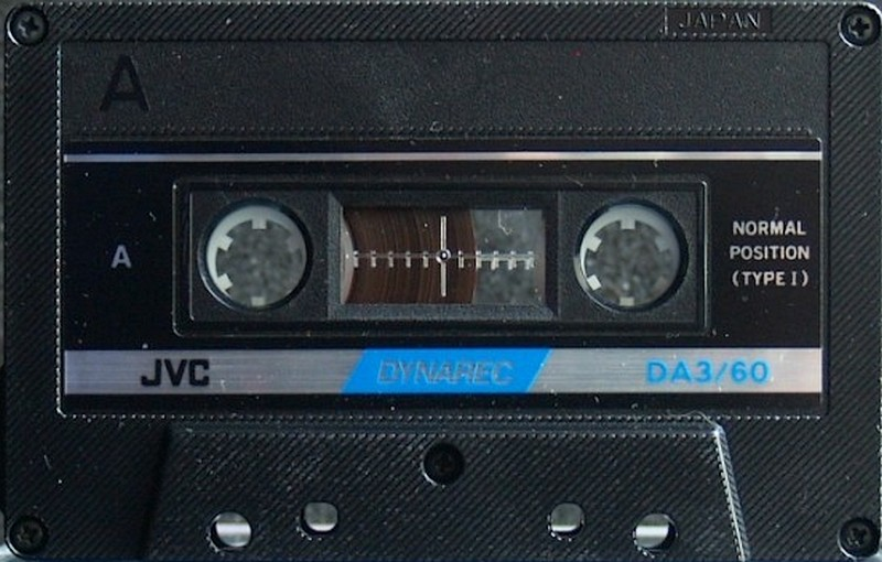 Compact Cassette JVC Dynarec DA3 60 Type I Normal 1983 Worldwide