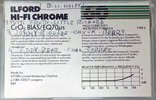 Compact Cassette Ilford 60 "Hi-Fi Chrome" Type II Chrome 1982 Europe