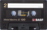 Compact Cassette BASF Metal Maxima IV 120 Type IV Metal 1988 Europe