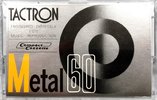 Compact Cassette Tactron 60 Type IV Metal 1980 Worldwide