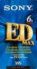 VHS, Video Home System Sony ED MAX 120 "T-120EDE" Type I Normal Canada, Latin America