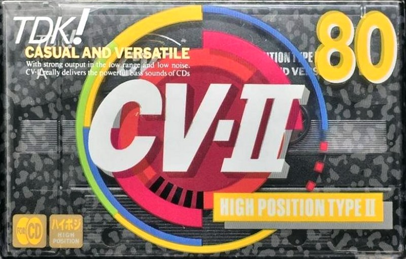 Compact Cassette TDK CV-II 80 "CV2-80A" Type II Chrome 1992 Japan