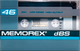 Compact Cassette Memorex dBS 46 Type I Normal 1987 Europe