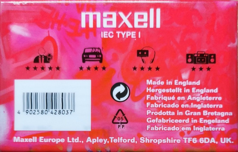 Compact Cassette Maxell UR 60 Type I Normal 1998 Europe