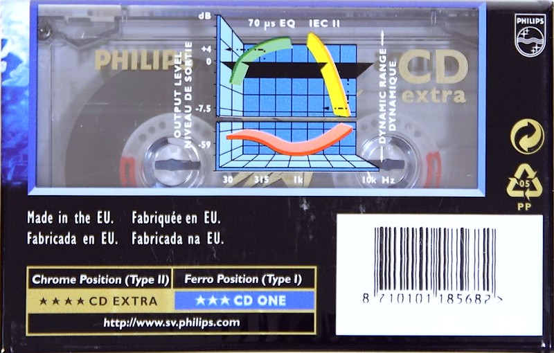 Compact Cassette Philips CD Extra 60 Type II Chrome 1998 Europe