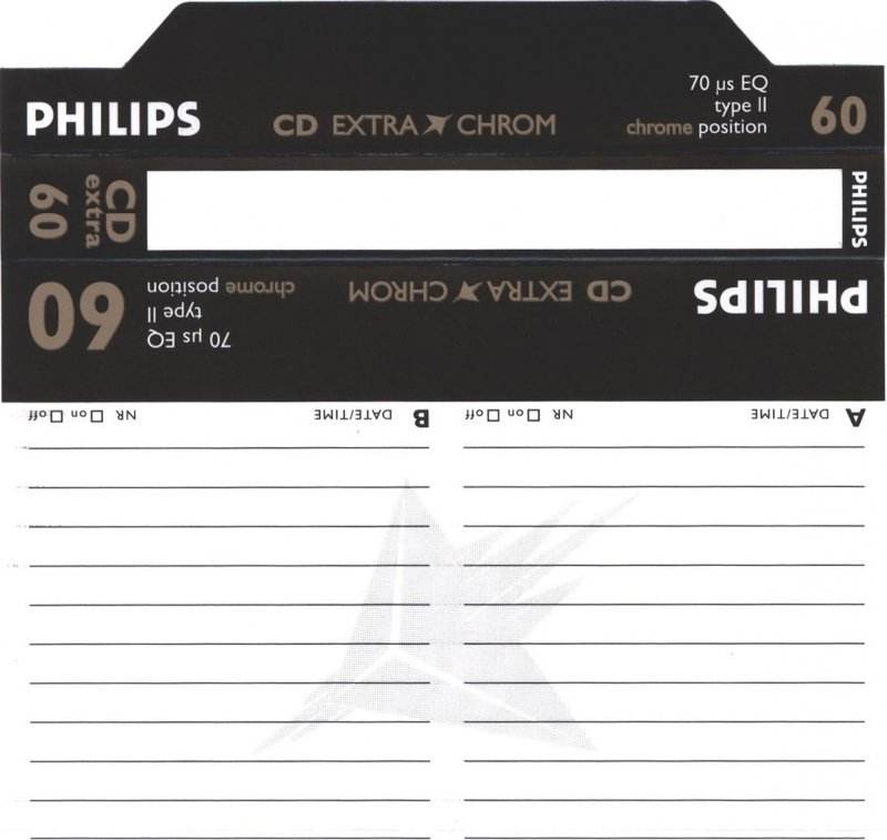 Compact Cassette Philips CD Extra 60 Type II Chrome 1998 Europe