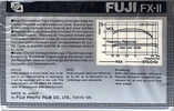 Compact Cassette Fuji FX-II 46 Type II Chrome 1980 Europe, North America