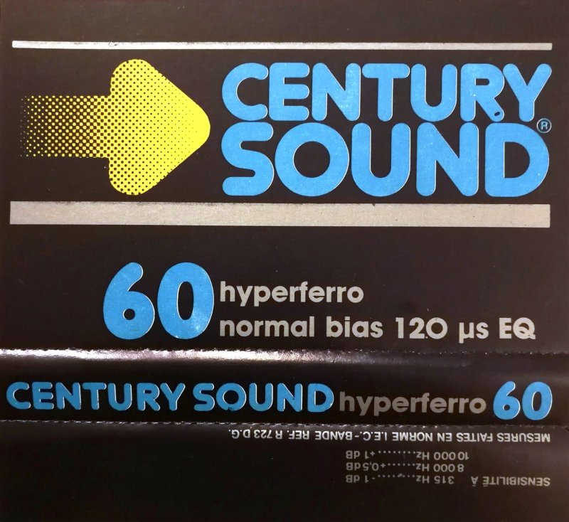 Compact Cassette Century Sound 60 Type I Normal 1976 Italy