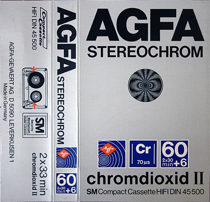 Compact Cassette AGFA Stereochrom 60+6 Type II Chrome 1979 Europe
