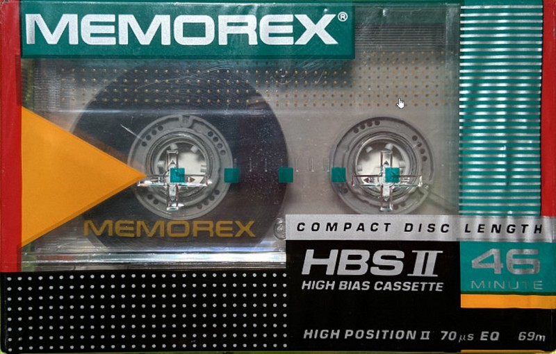 Compact Cassette Memorex HBS II 46 Type II Chrome 1989 North America