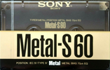 Compact Cassette Sony Metal-S 60 "MTL-60B" Type IV Metal 1989 Europe