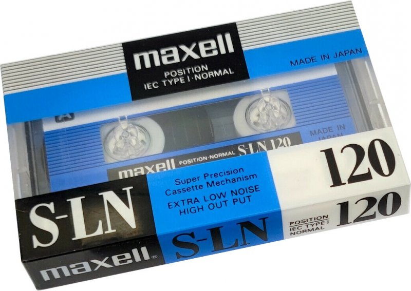 Compact Cassette Maxell S-LN 120 Type I Normal 1990 Europe