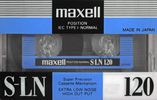 Compact Cassette Maxell S-LN 120 Type I Normal 1990 Europe